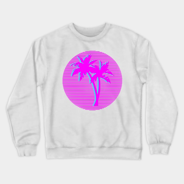 Trippy Palm Tree Crewneck Sweatshirt by Xempek